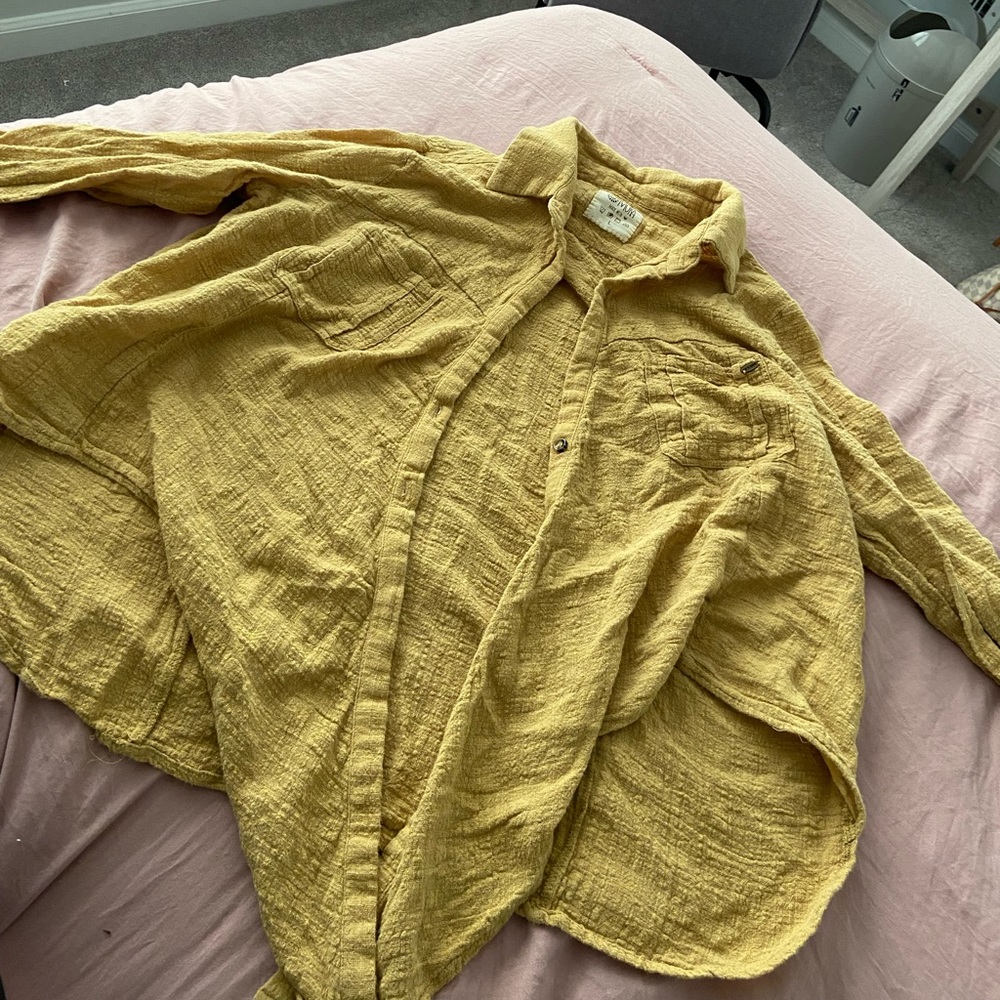 MORA surf tie front collared top